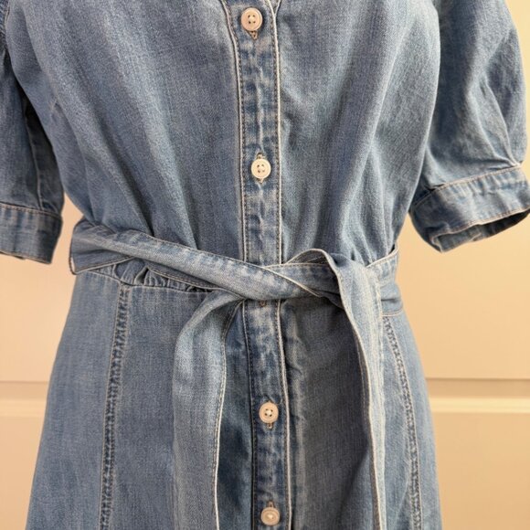 Veronica Beard Kanika Belted Denim Minidress in Iceberg - Small - Picture 10 of 16